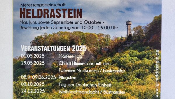Sonntagsbewirtung auf dem Heldrastein